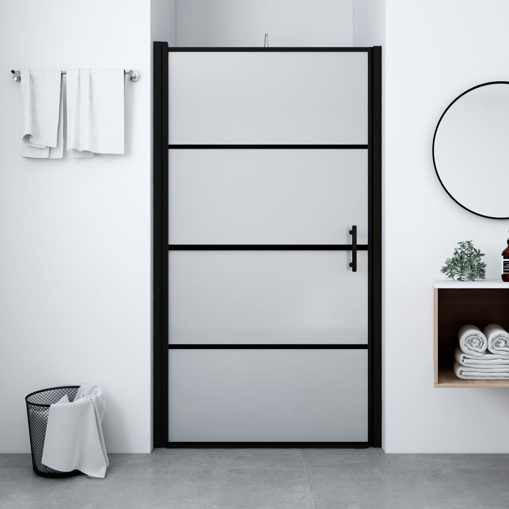 JUNG Vida Duschtür Mattes Hartglas 100x178 cm Schwarz