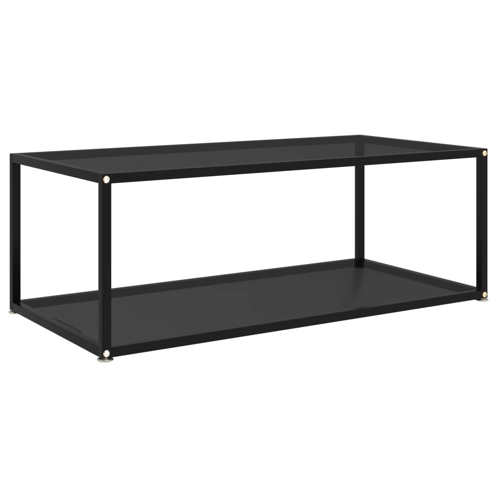 JUNG Vida Couchtisch Schwarz 100x50x35 cm Hartglas