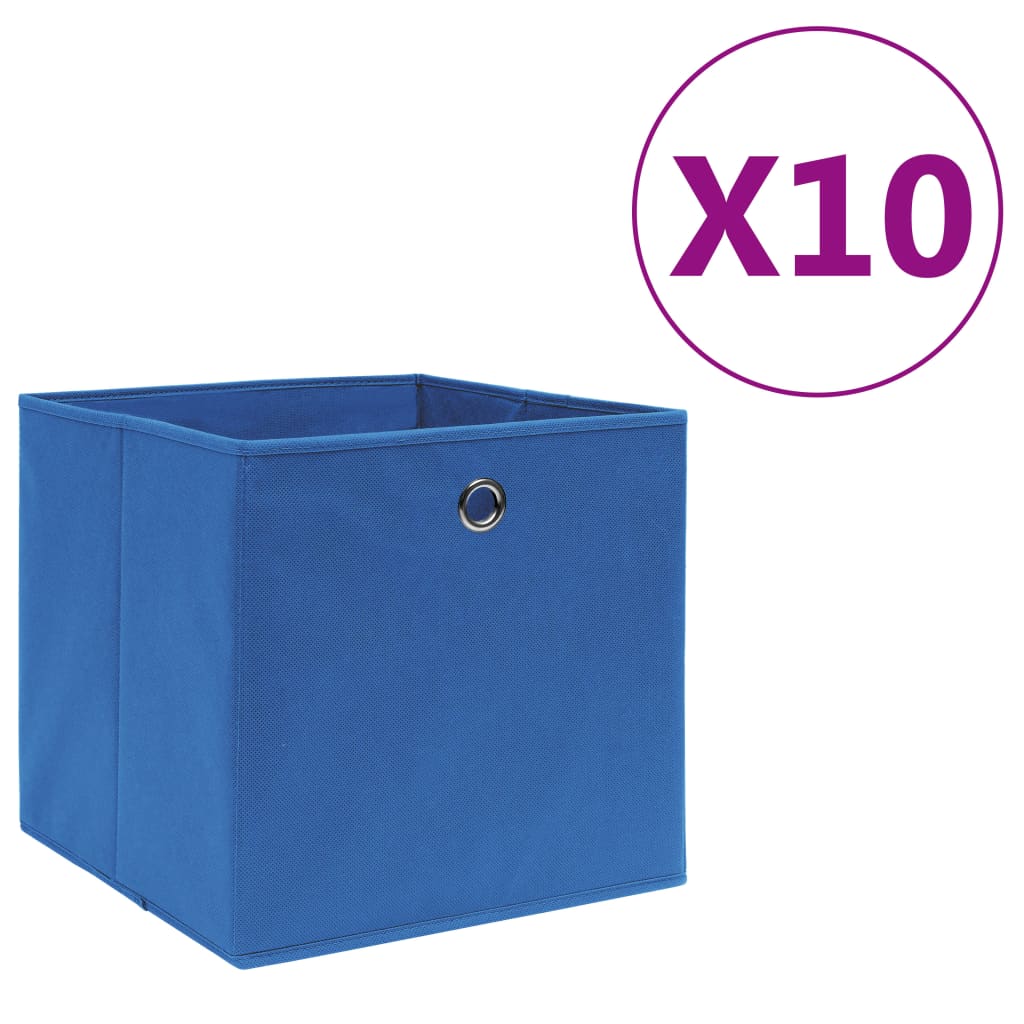 JUNG Vida Aufbewahrungsboxen 10 Stk. Vliesstoff 28x28x28 cm Blau
