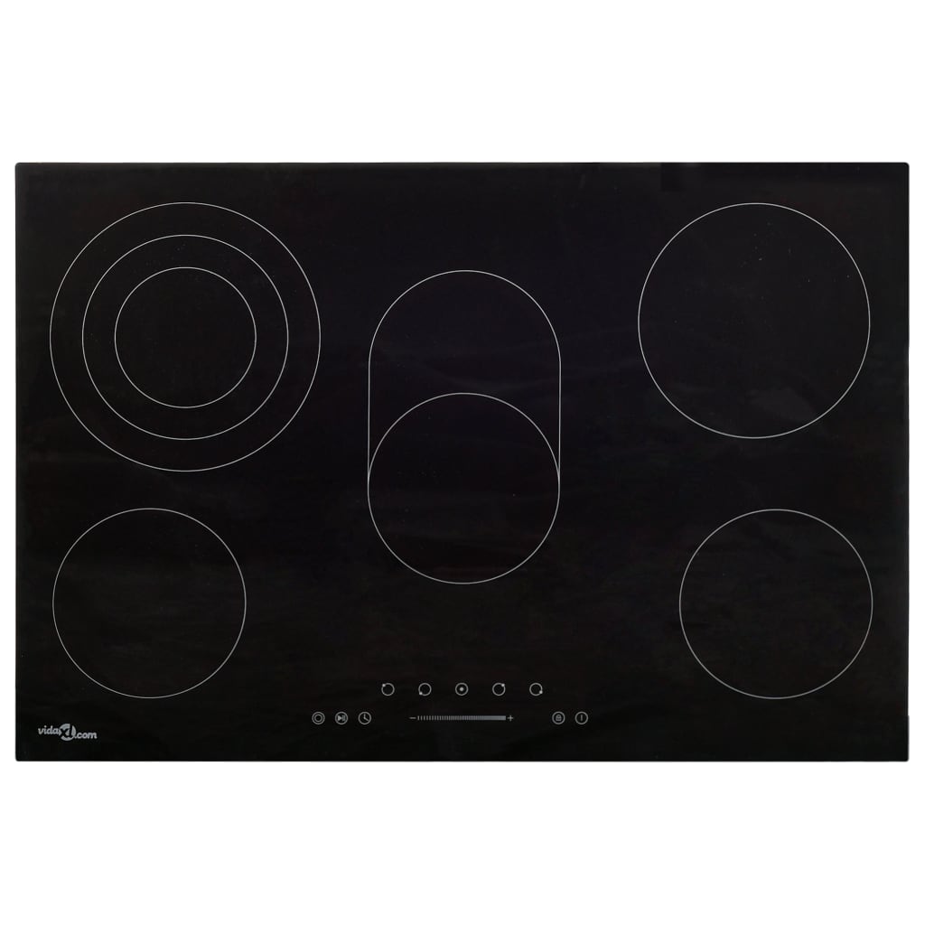 JUNG Vida Glaskeramik-Kochfeld mit 5 Platten Touch Control 90cm cm 8500 W