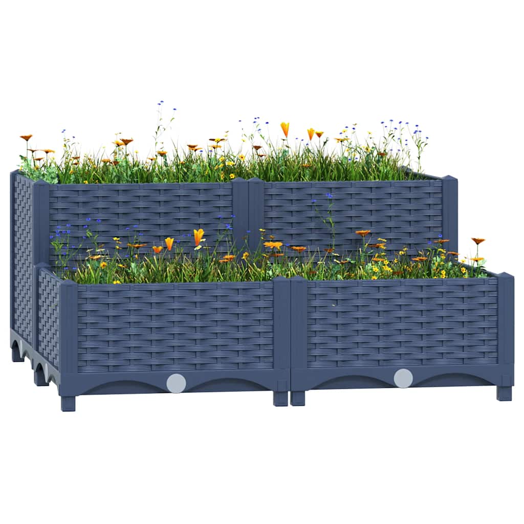 JUNG Vida Hochbeet 80x80x38 cm Polypropylen