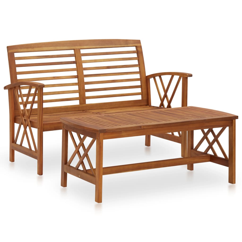 JUNG Vida 2-tlg. Garten-Lounge-Set Massivholz Akazie