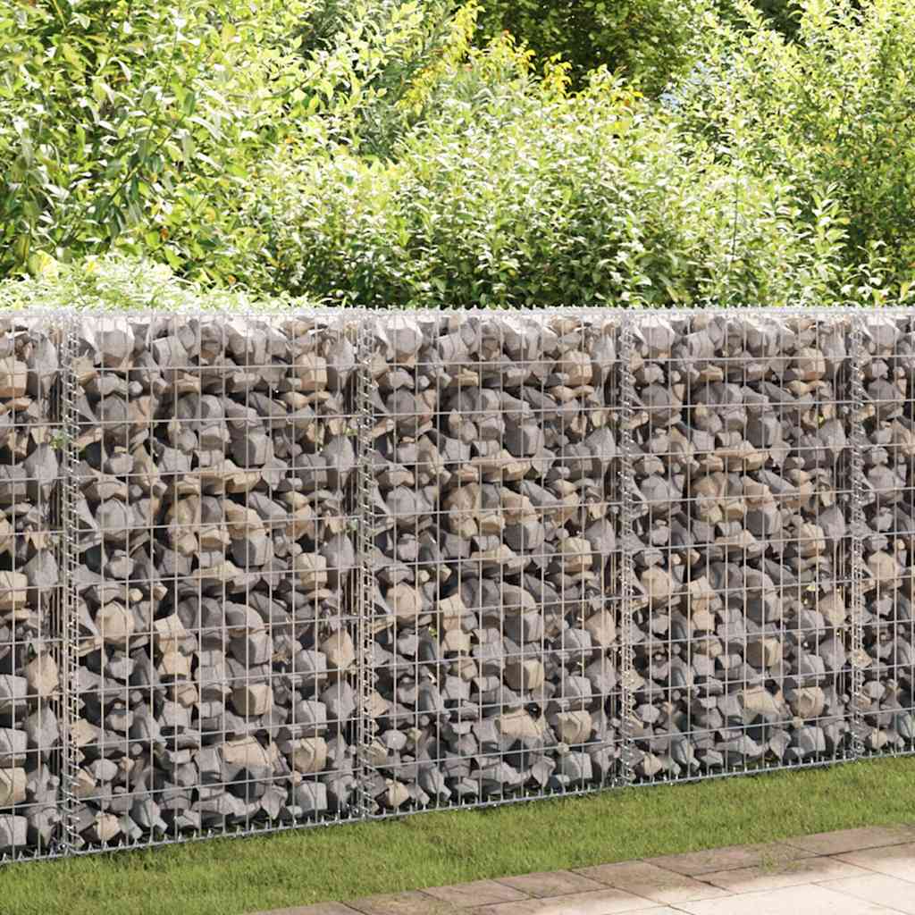 JUNG Vida Gabionenwand mit Abdeckung Verzinkter Stahl 150x60x100 cm