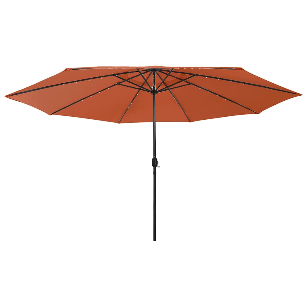 JUNG Vida Sonnenschirm mit LED-Beleuchtung 400 cm Terrakotta