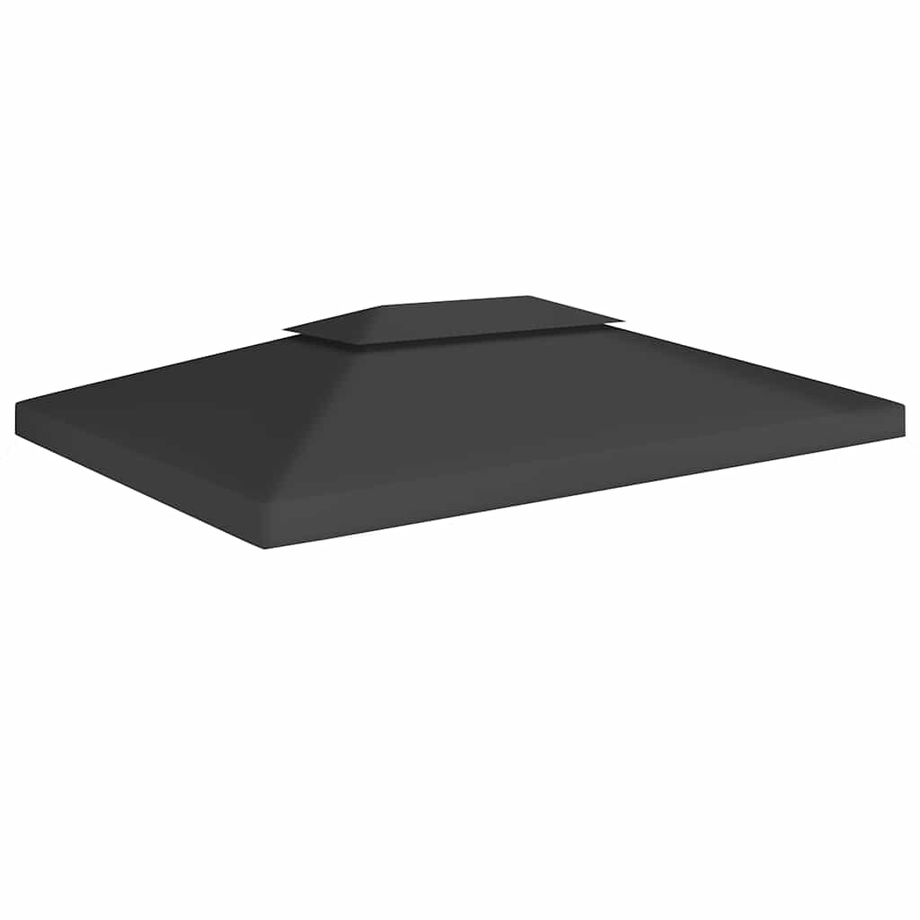 JUNG Vida Pavillon-Dachplane mit Kaminabzug 310 g/m² 4x3 m Schwarz