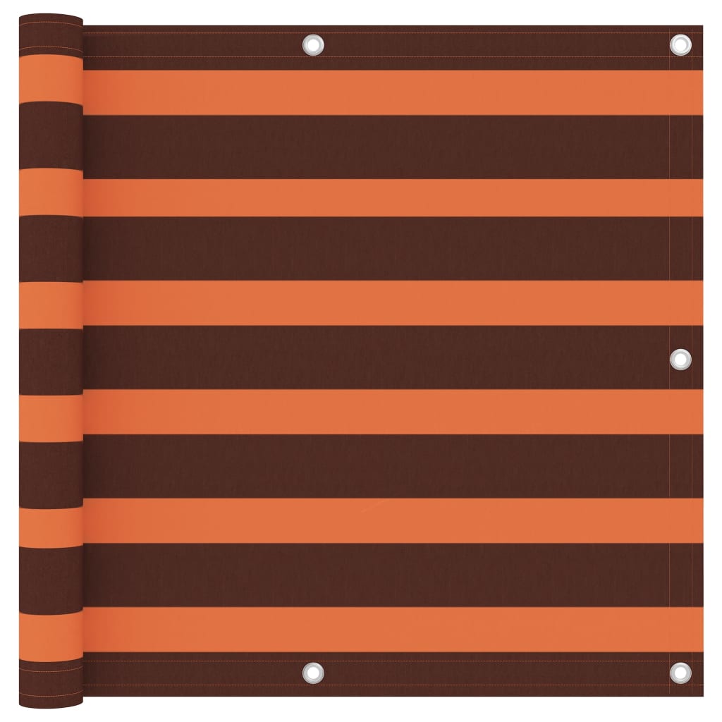 JUNG Vida Balkon-Sichtschutz Orange und Braun 90x400 cm Oxford-Gewebe