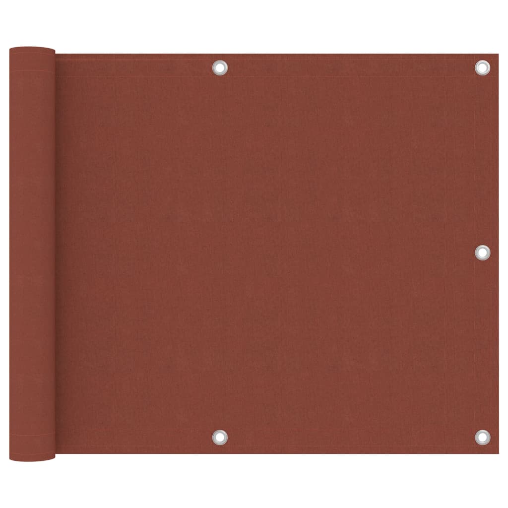 JUNG Vida Balkon-Sichtschutz Terrakotta-Rot 75x300 cm Oxford-Gewebe