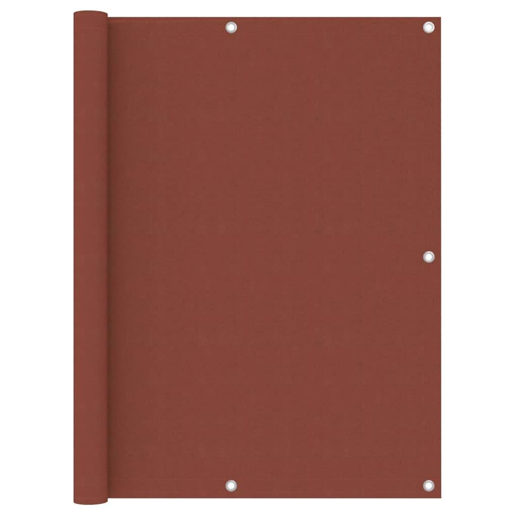 JUNG Vida Balkon-Sichtschutz Terrakotta-Rot 120x500 cm Oxford-Gewebe