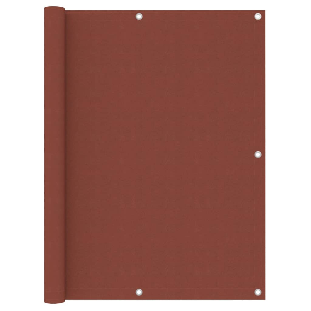 JUNG Vida Balkon-Sichtschutz Terrakotta-Rot 120x600 cm Oxford-Gewebe