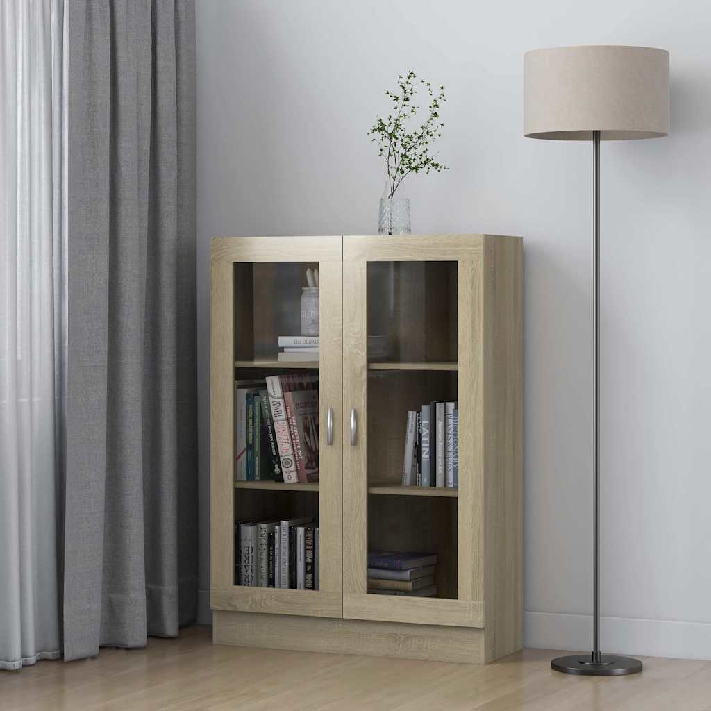 JUNG Vida Vitrinenschrank Sonoma-Eiche 82,5x30,5x115 cm Holzwerkstoff