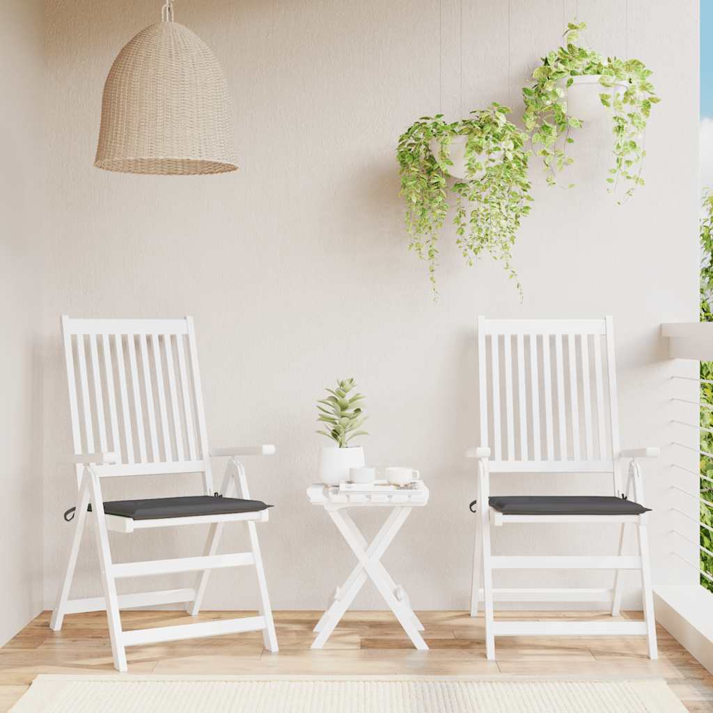 JUNG Vida Gartenstuhl-Kissen 2 Stk. Anthrazit 40x40x3 cm Oxford-Gewebe