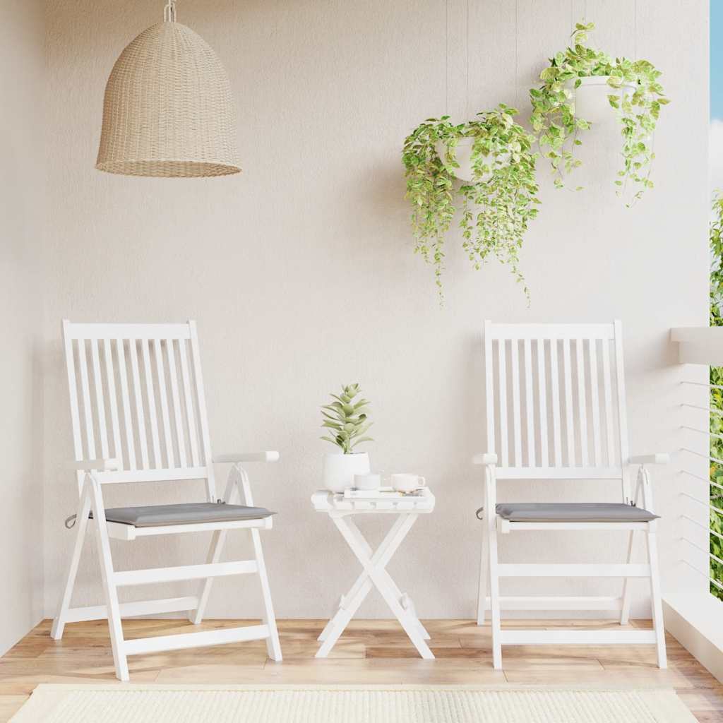 JUNG Vida Gartenstuhl-Kissen 2 Stk. Grau 40x40x4 cm Oxford-Gewebe