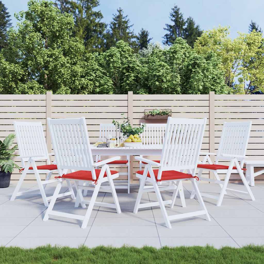 JUNG Vida Gartenstuhl-Kissen 6 Stk. Rot 40x40x4 cm Oxford-Gewebe