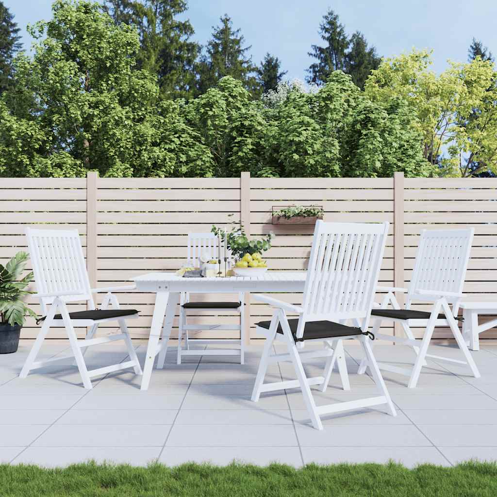 JUNG Vida Gartenstuhl-Kissen 4 Stk. Schwarz 50x50x3 cm Oxford-Gewebe