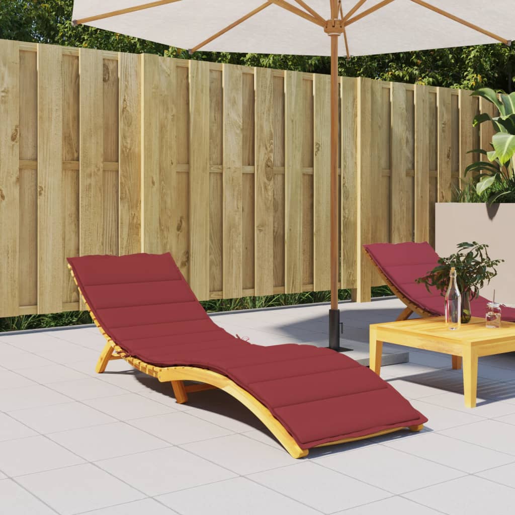 JUNG Vida Sonnenliegen-Auflage Weinrot 200x50x3 cm Oxford-Gewebe