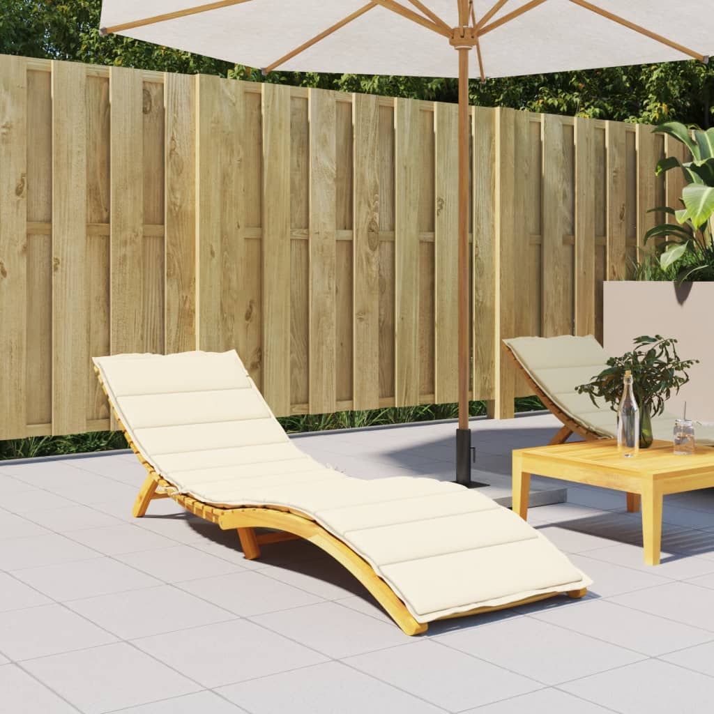 JUNG Vida Sonnenliegen-Auflage Creme 200x70x3 cm Oxford-Gewebe