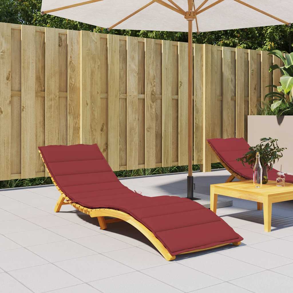 JUNG Vida Sonnenliegen-Auflage Weinrot 200x70x3 cm Oxford-Gewebe