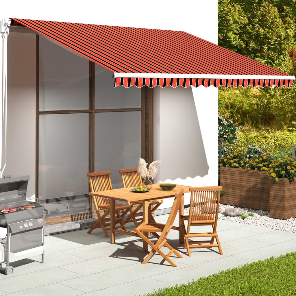 JUNG Vida Markisenbespannung Orange und Braun 4,5x3,5 m