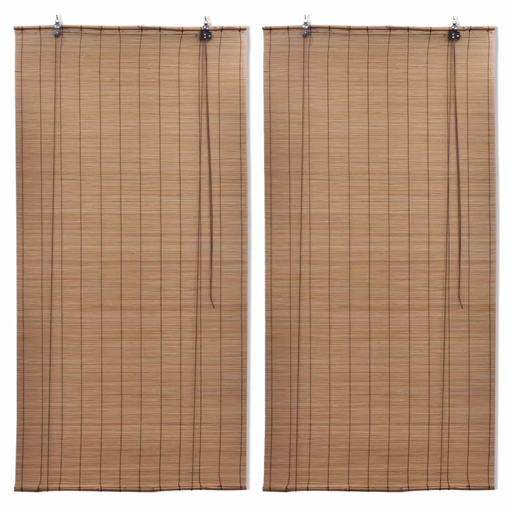 JUNG Vida Bambusrollos 2 Stk. 100x160 cm Braun