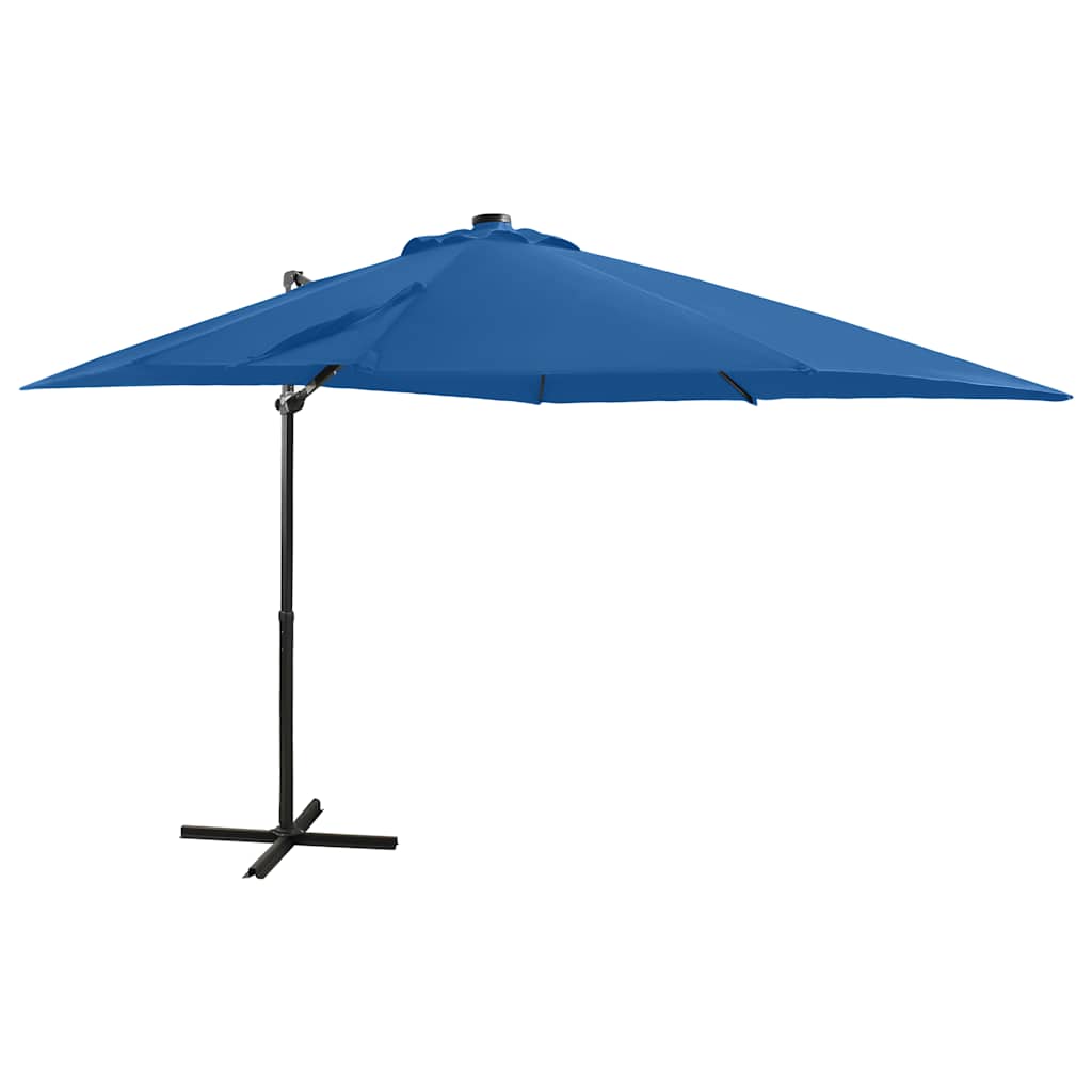JUNG Vida Ampelschirm mit LED-Beleuchtung 250 cm Azurblau