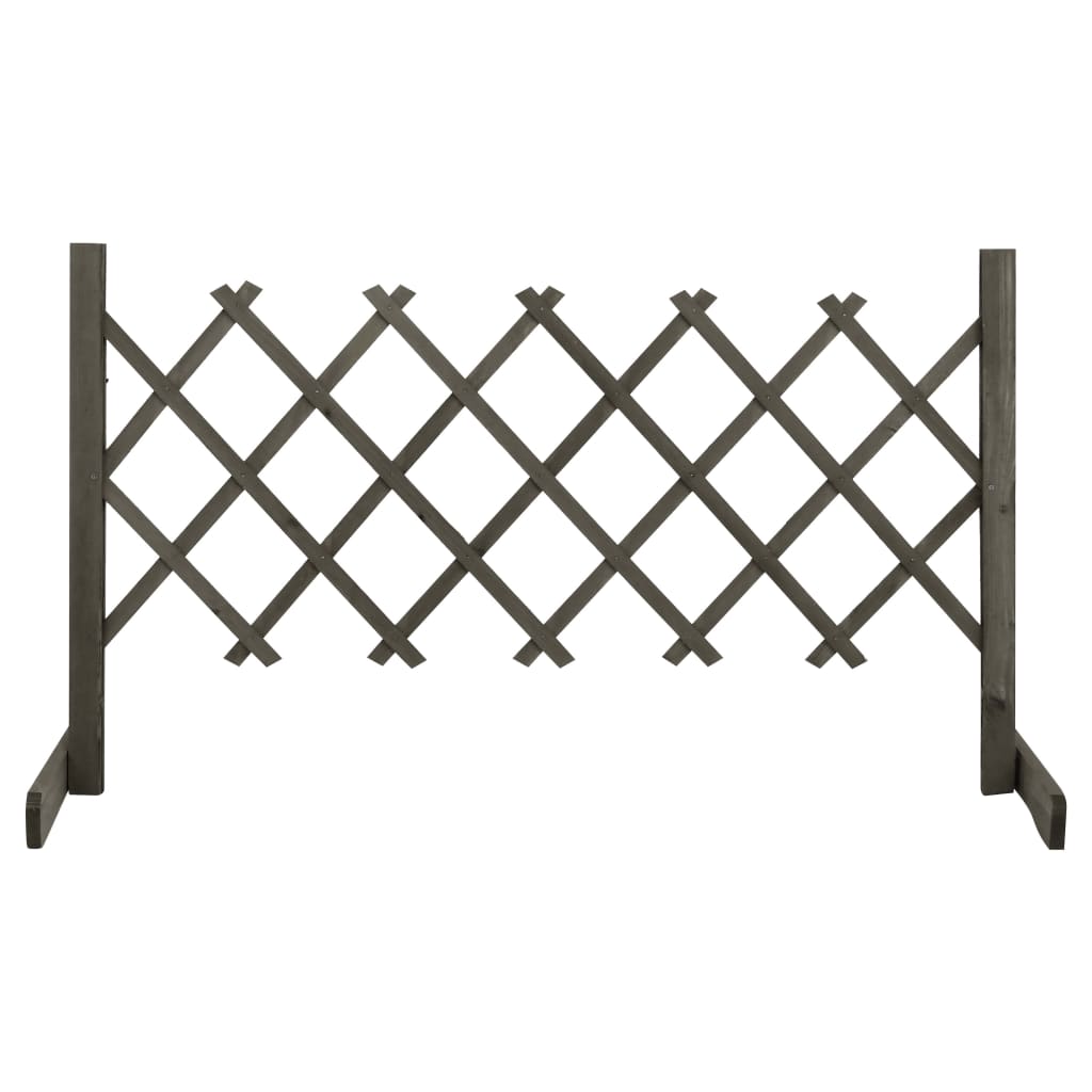 JUNG Vida Garten-Rankzaun Grau 120x60 cm Massivholz Tanne