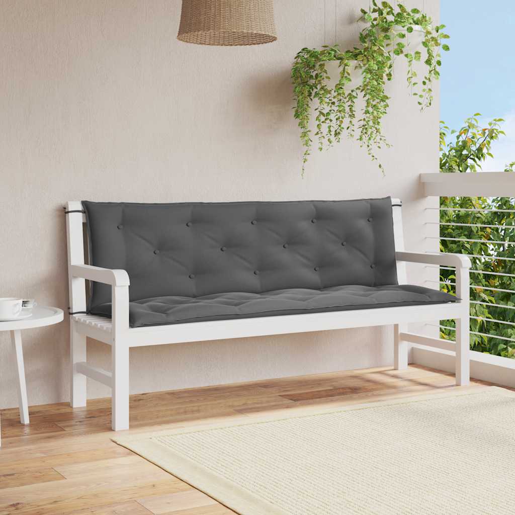 JUNG Vida Gartenbank-Auflage Anthrazit 150x(50+50)x7 cm Oxford-Gewebe