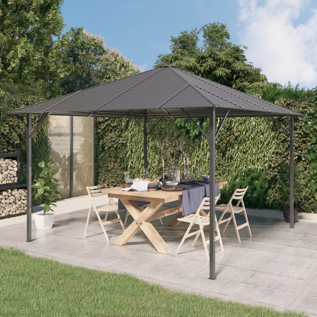 JUNG Vida Pavillon mit Dach 3x3 m Anthrazit