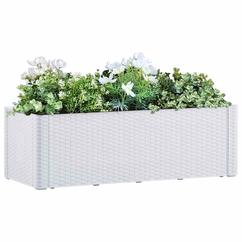 JUNG Vida Garten-Hochbeet mit Selbstbewässerungssystem Weiß 100x43x33 cm