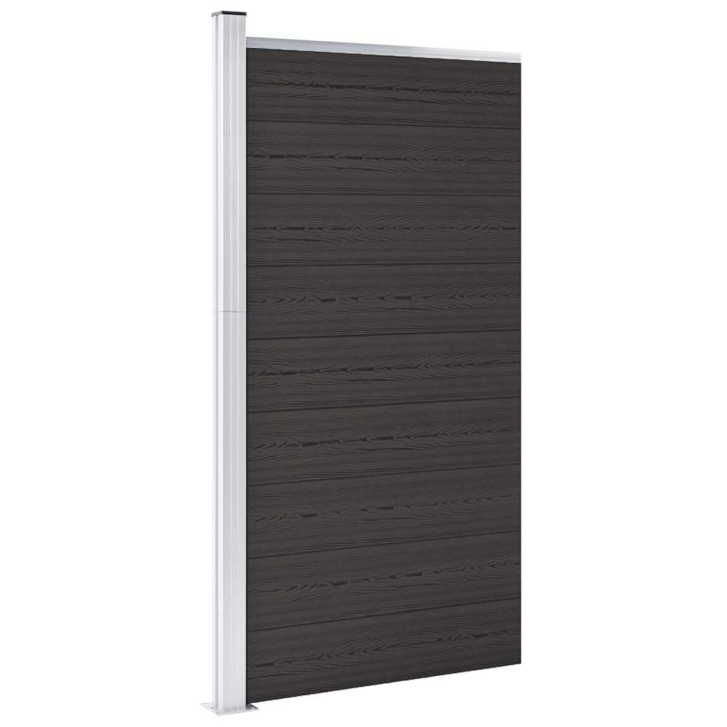 JUNG Vida Zaunelement WPC 95x186 cm Schwarz