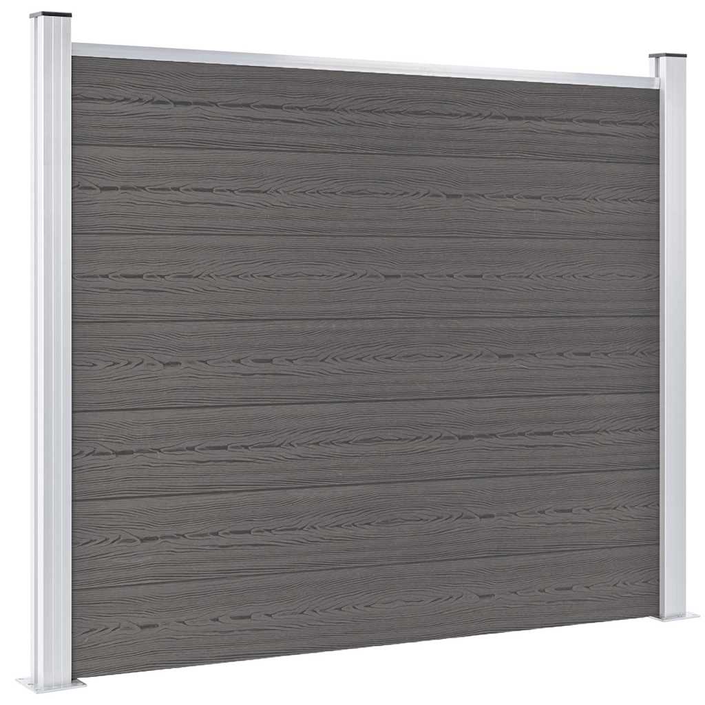 JUNG Vida Zaunelement WPC 180x146 cm Grau