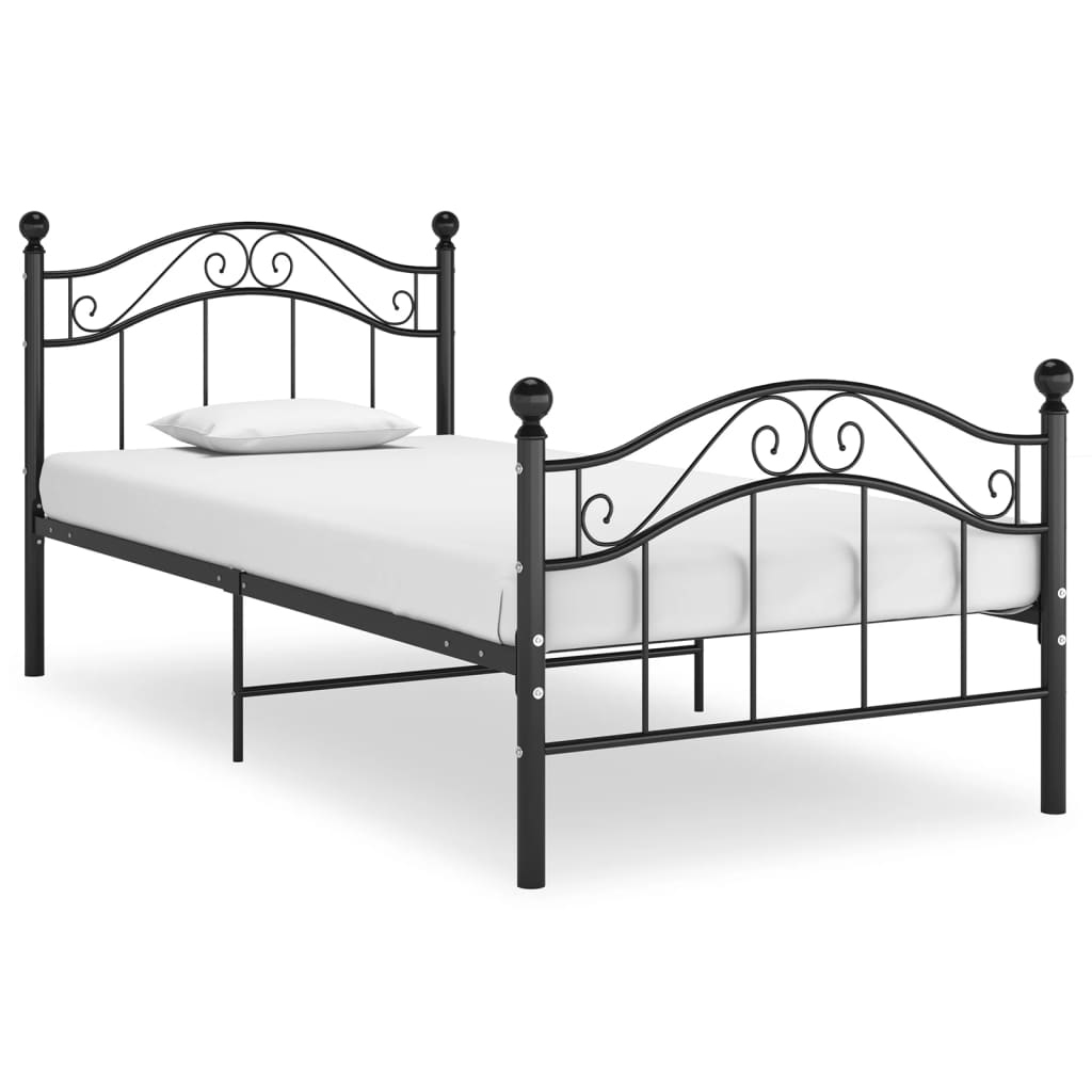 JUNG Vida Bett Schwarz Metall 100x200 cm