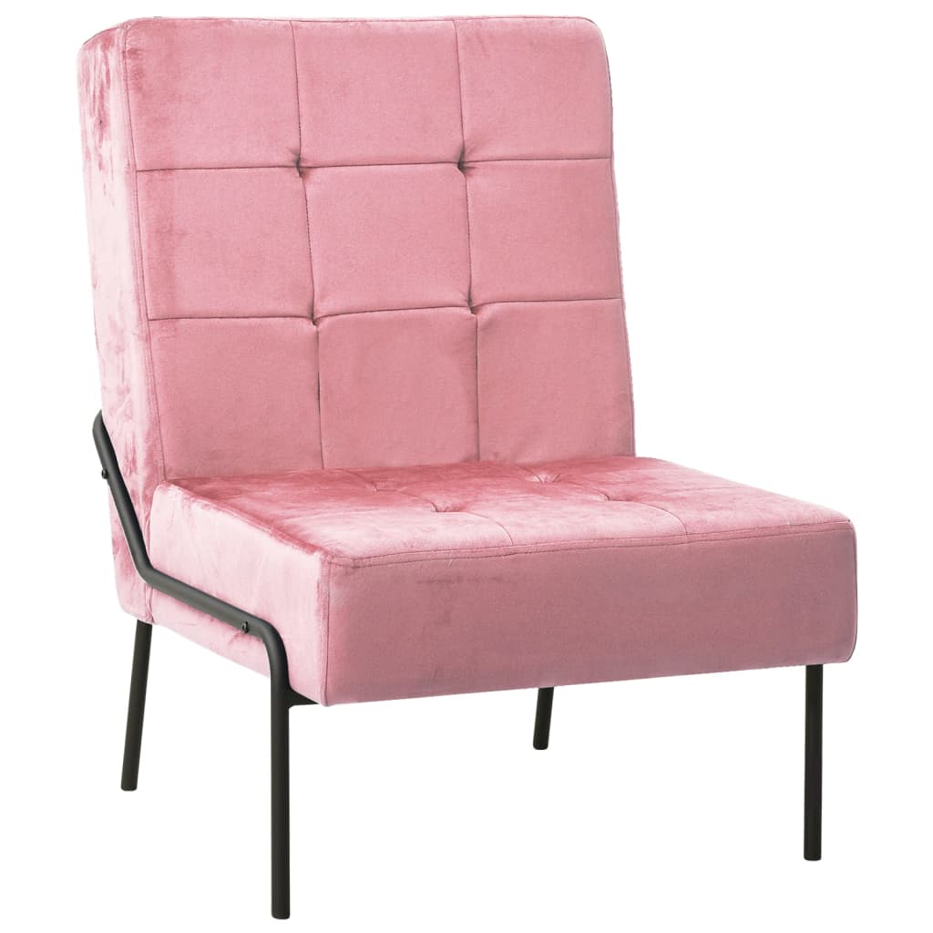 JUNG Vida Relaxstuhl 65x79x87 cm Rosa Samt