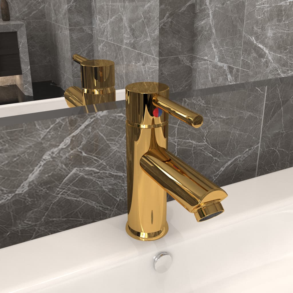 JUNG Vida Waschtischarmatur Golden 130x176 mm