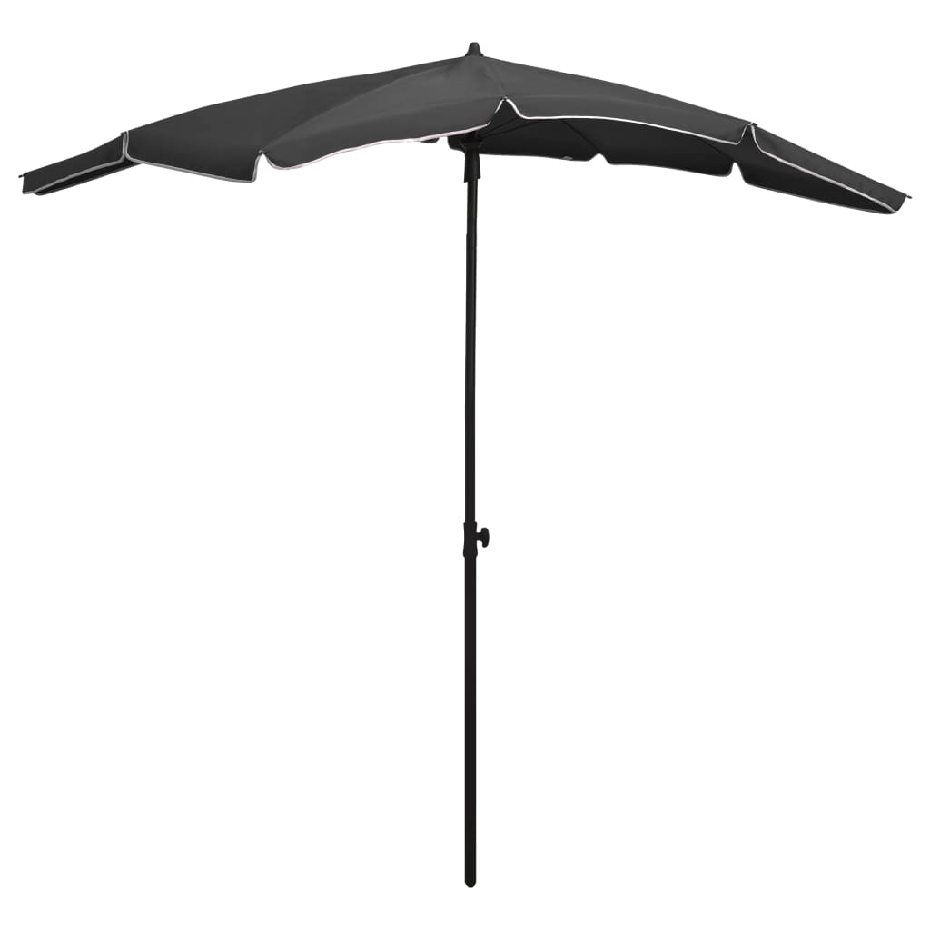 JUNG Vida Sonnenschirm mit Mast 200x130 cm Anthrazit