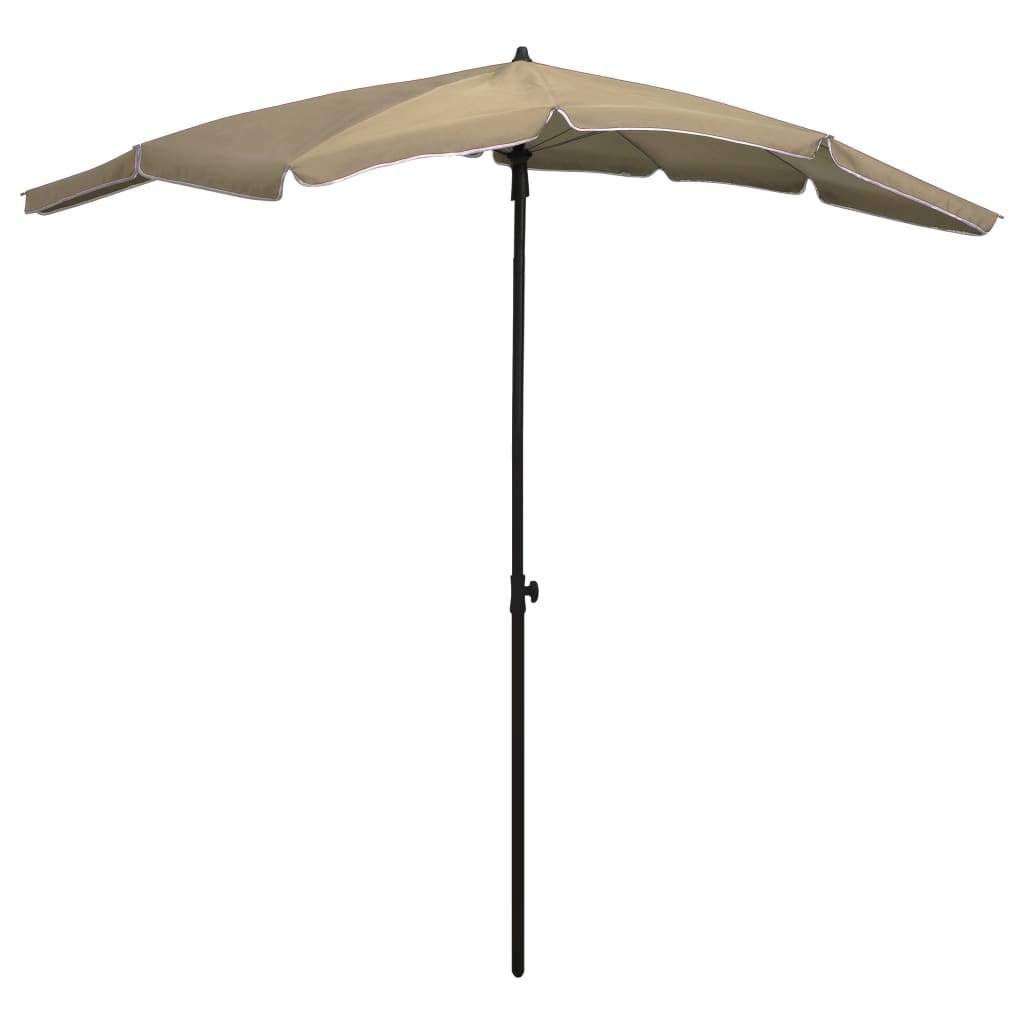 JUNG Vida Sonnenschirm mit Mast 200x130 cm Taupe