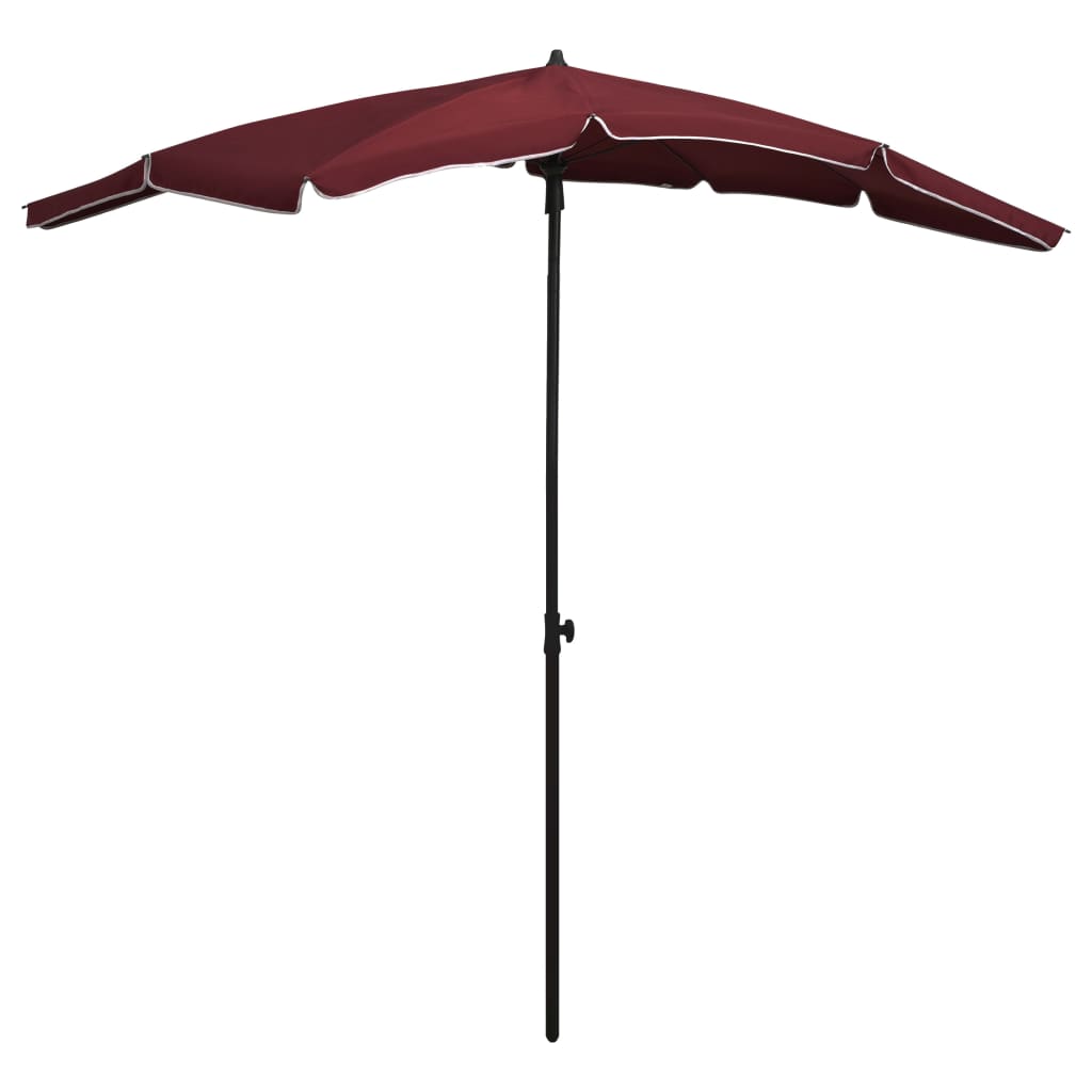 JUNG Vida Sonnenschirm mit Mast 200x130 cm Bordeauxrot