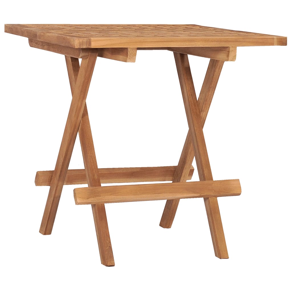 JUNG Vida Klappbarer Gartentisch 50x50x50 cm Teak Massivholz