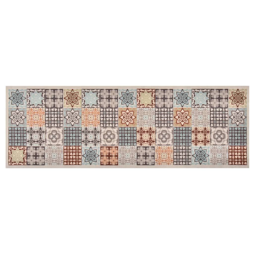 JUNG Vida Küchenteppich Waschbar Mosaik Mehrfarbig 45x150 cm