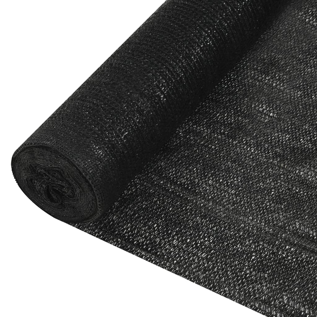 JUNG Vida Zaunblende Schwarz 1,2x50 m HDPE 195 g/m²