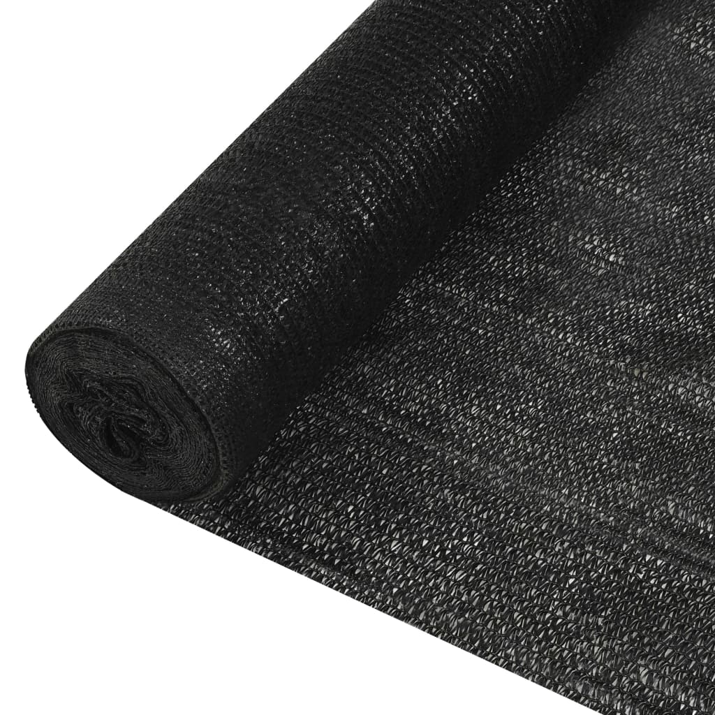 JUNG Vida Zaunblende Schwarz 1,5x25 m HDPE 195 g/m²