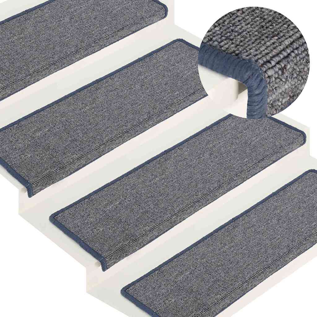 JUNG Vida Stufenmatten 15 Stk. 65 x 21 x 4 cm Hellgrau und Blau Rechteckiger Rand