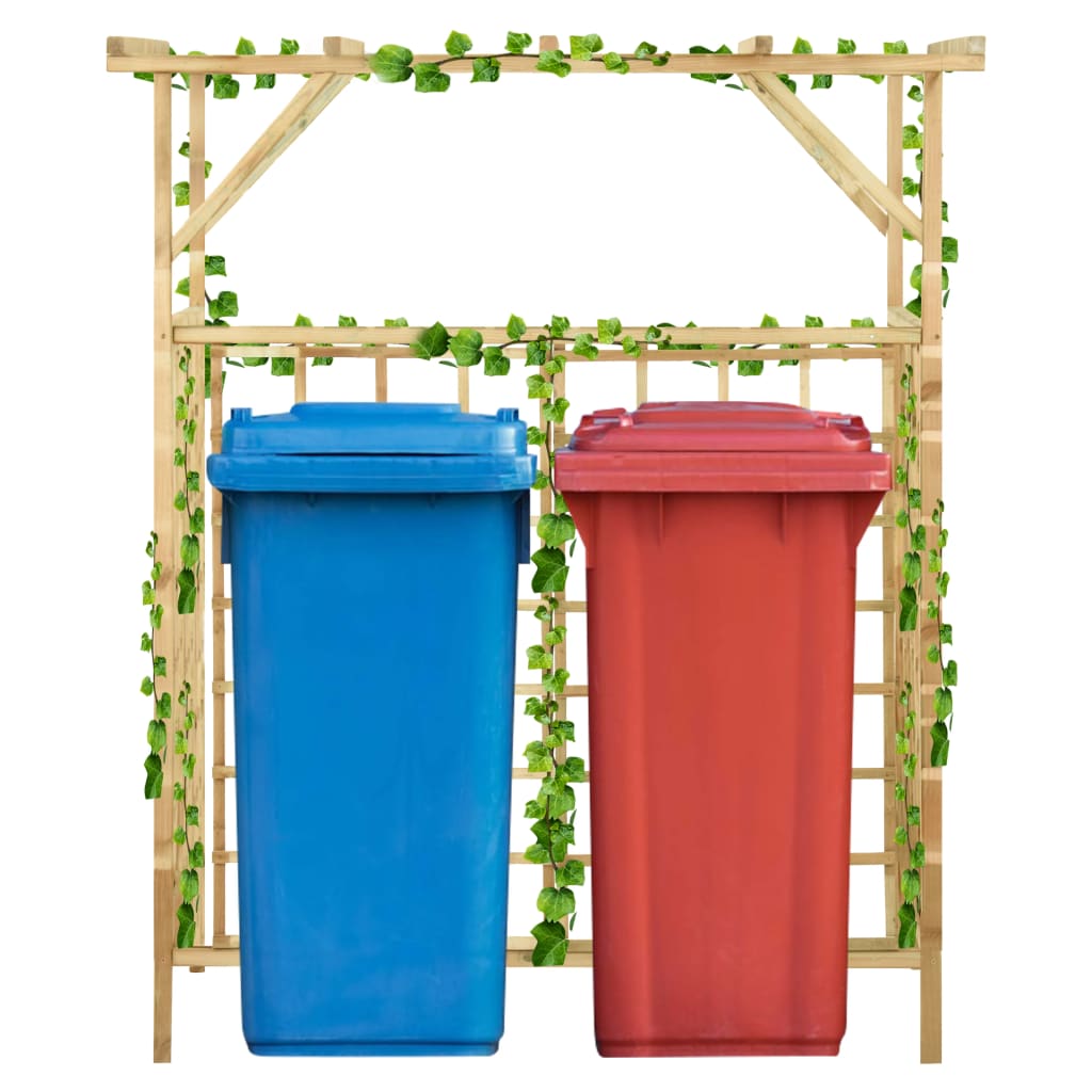 JUNG Vida Pergola für 2 Mülltonnen Kiefernholz Imprägniert