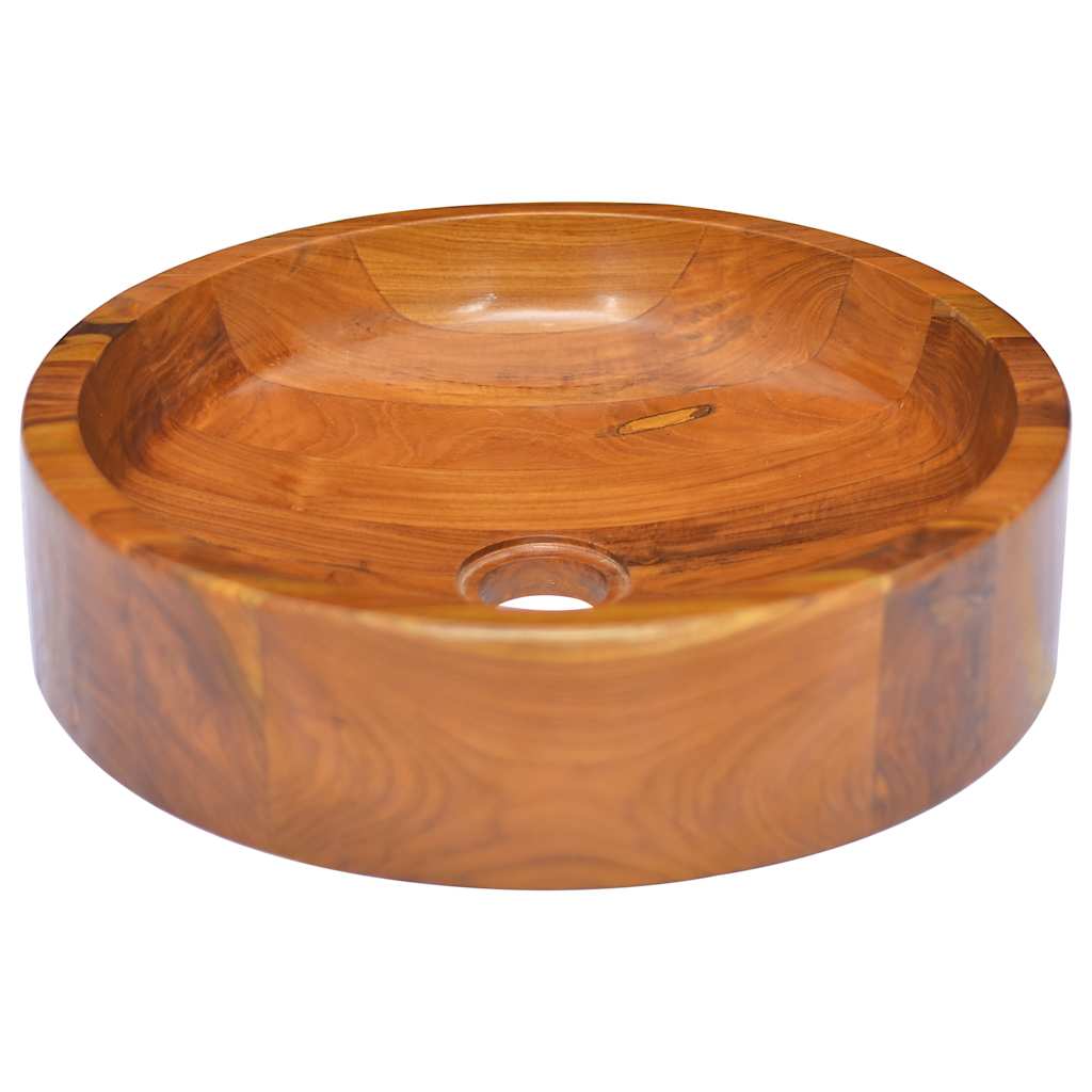 JUNG Vida Waschbecken Massivholz Teak Φ40x10 cm