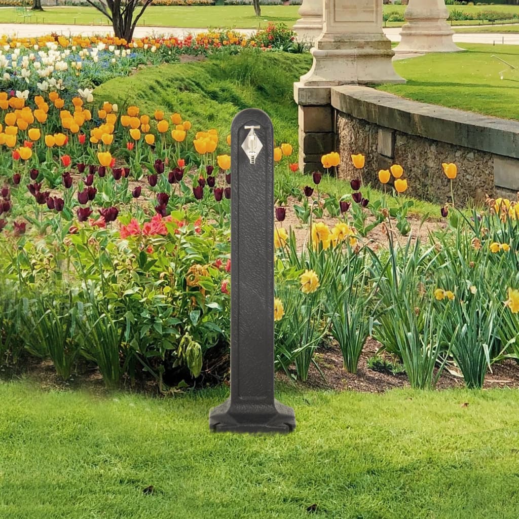 JUNG Vida Wasserzapfsäule Anthrazit Steinoptik