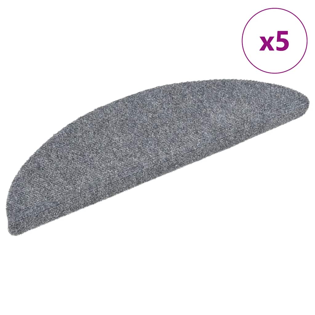 JUNG Vida Stufenmatten Selbstklebend 5 Stk. 56x17x3 cm Hellgrau Halbrund