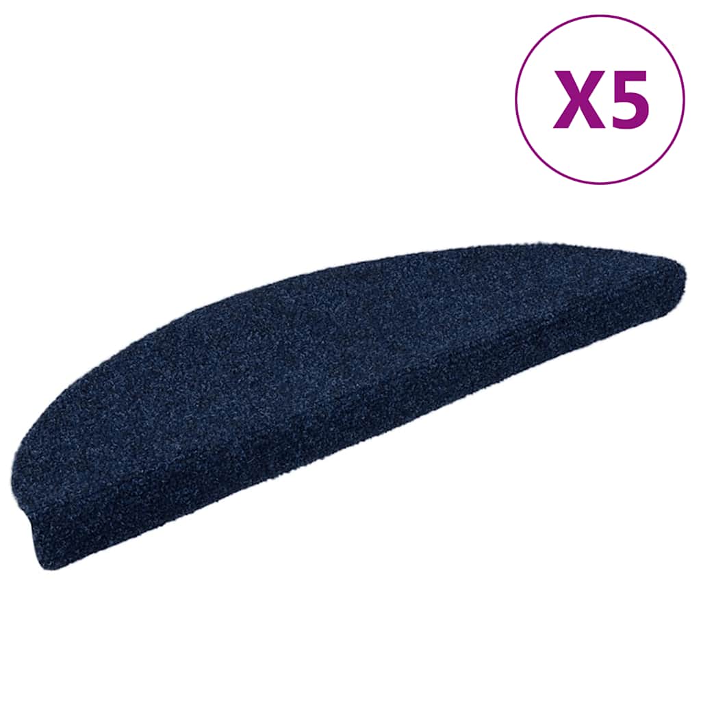 JUNG Vida Stufenmatten Selbstklebend 5 Stk. 56x17x3 cm Marineblau Halbrund