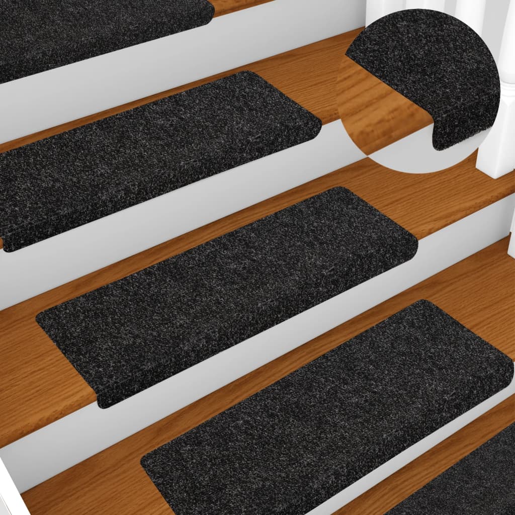 JUNG Vida Stufenmatten Selbstklebend 5 Stk. 65x21x4 cm Schwarz Rechteckiger Rand