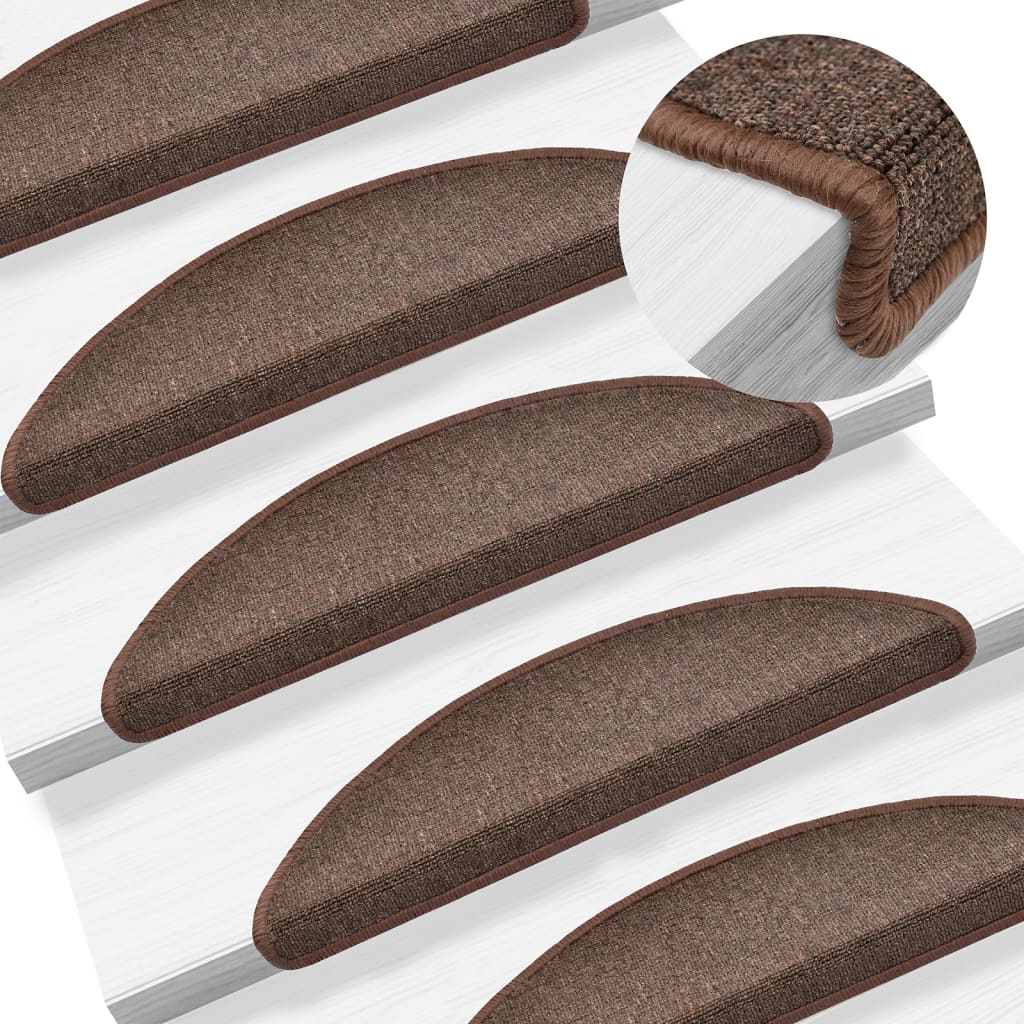 JUNG Vida Stufenmatten 10 Stk. 56x17x3 cm Kaffeebraun Halbrund