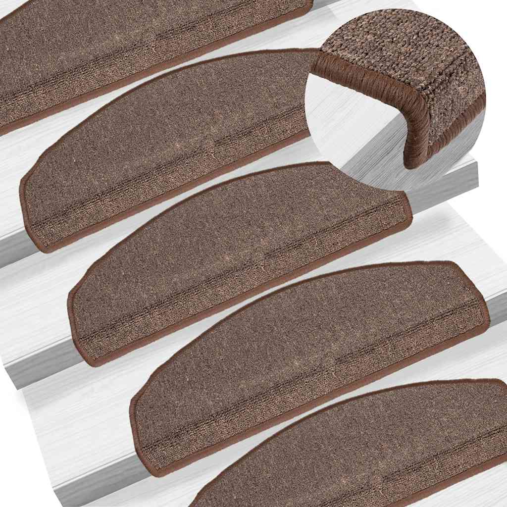 JUNG Vida Stufenmatten 10 Stk. 65x24x4 cm Kaffeebraun Halbrund Groß