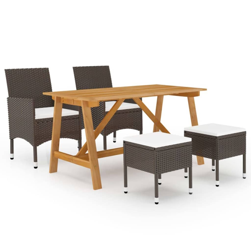 JUNG Vida 5-tlg. Garten-Essgruppe Braun